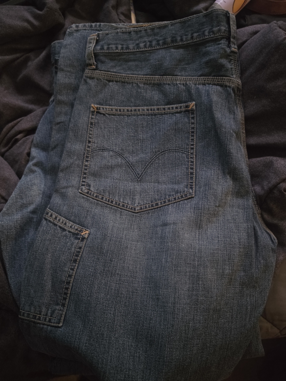 2 Pair Classic Levis Men's Dark Blue Denim Jeans